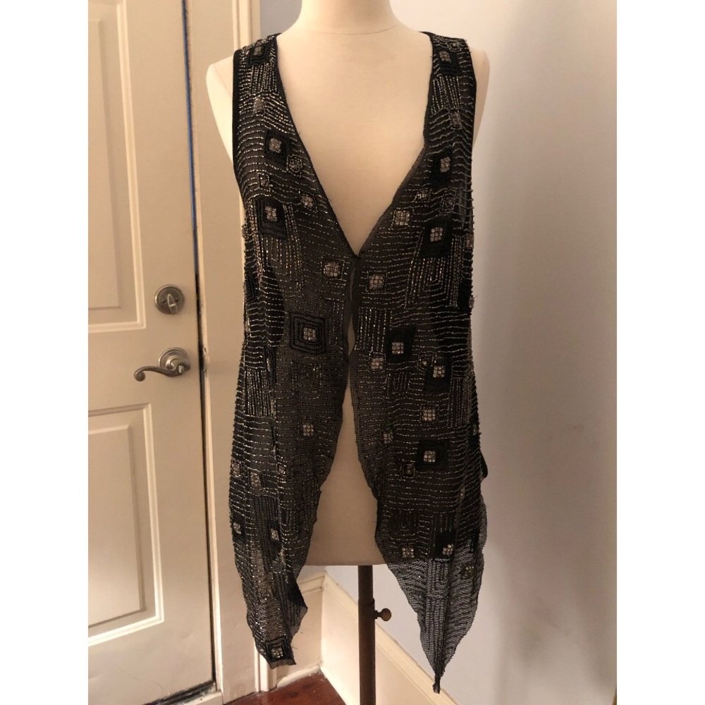 Beaded Alice and Olivia vest